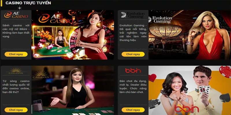 Top 3 sảnh casino trực tuyến được yêu thích tại 888B